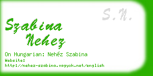 szabina nehez business card