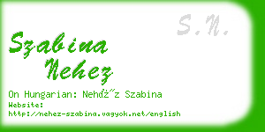 szabina nehez business card